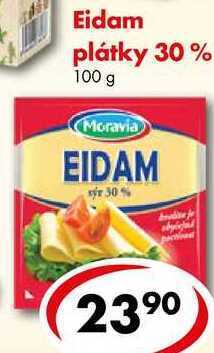 CBA Eidam plátky 30%, 100 g nabídka