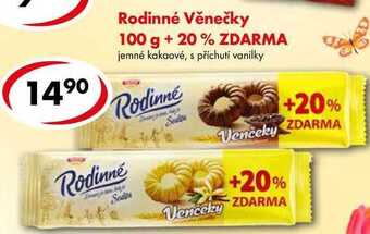 CBA Rodinné věnečky, 100 g + 20% zdarma nabídka