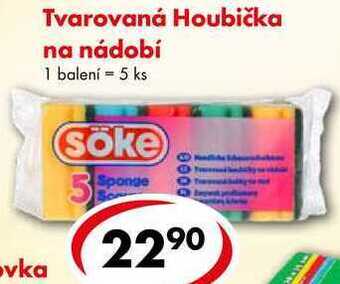 CBA Tvarovaná houbička na nádobí, 1 balení = 5 ks nabídka