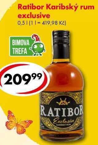 CBA Ratibor karibský rum exclusive, 0,5 l nabídka