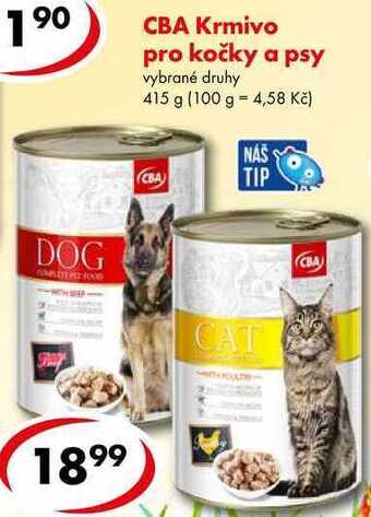 CBA Cba krmivo pro kočky a psy, 415 g nabídka