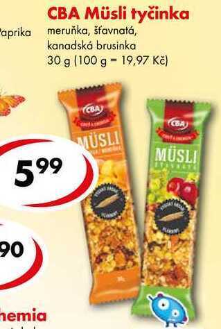 Cba müsli tyčinka, 30 g