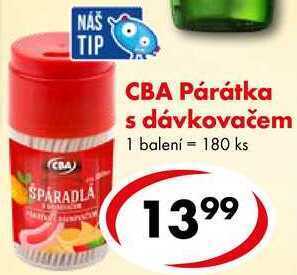 CBA Cba párátka s dávkovačem, 1 balení = 180 ks nabídka