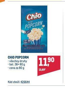 Makro Chio popcorn nabídka