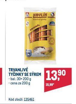 Makro Trvanlivé tyčinky se sýrem nabídka