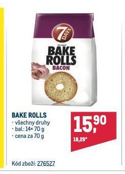 Makro Bake rolls nabídka