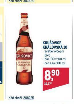 Makro Pivo krušovice nabídka