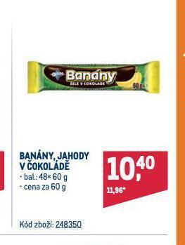 Makro Banány v čokoládě nabídka