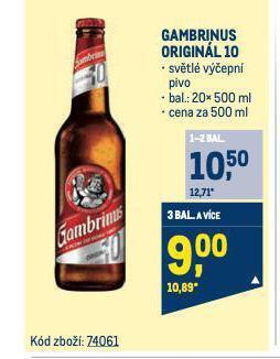 Makro Pivo gambrinus nabídka