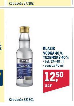 Makro Klasik vodka nabídka