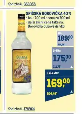 Makro Spišská borovička nabídka