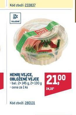 Makro Obložené vejce nabídka