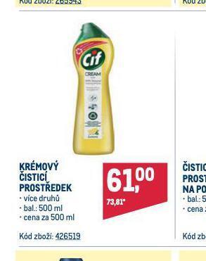 Makro Cif krémový čisticí prostředek nabídka