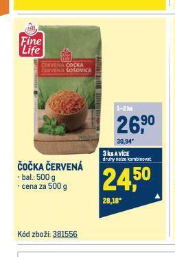 Makro Čočka červená nabídka