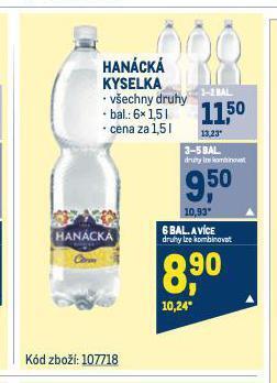 Makro Hanácká kyselka nabídka