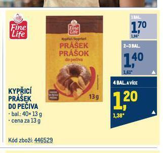 Makro Kypřicí prášek do pečiva nabídka