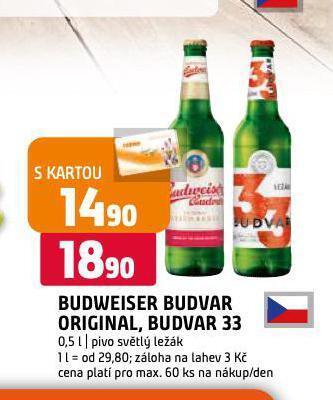 Terno Pivo budweiser budvar nabídka