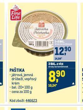 Makro Paštika nabídka