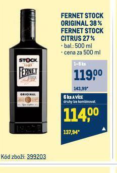 Makro Fernet stock nabídka