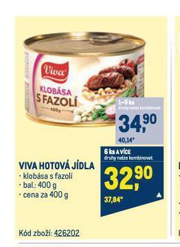 Makro Viva hotová jídla nabídka