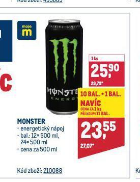 Makro Monster energy nabídka