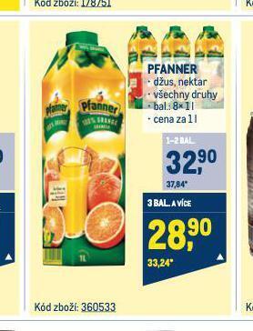 Makro Pfanner nabídka