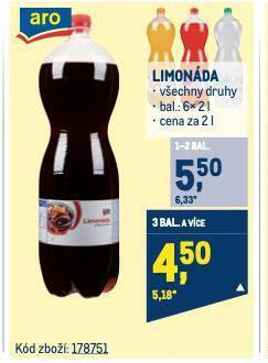 Makro Limonáda nabídka