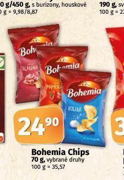 Coop Bohemia chips nabídka
