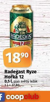 Coop Pivo radegast ryze hořká 12 nabídka