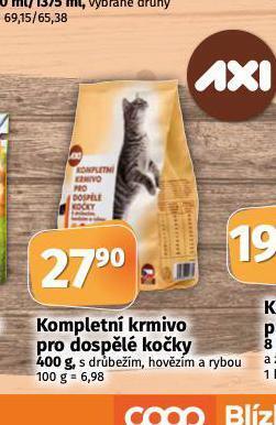 Coop Axi kompletní krmivo pro dospělé kočky nabídka