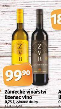 Coop Zámecké vinařství bzenec víno nabídka