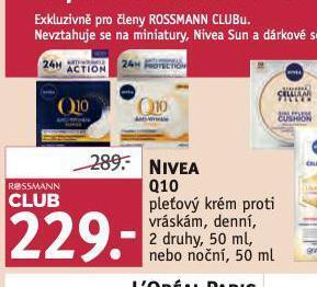 Rossmann Nivea q10 krém nabídka