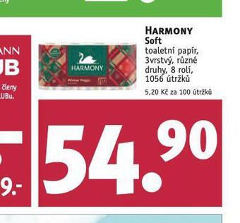 Rossmann Harmony soft toaletní papír nabídka