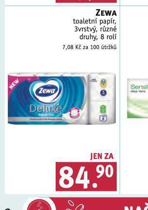 Rossmann Zewa deluxe toaletní papír nabídka