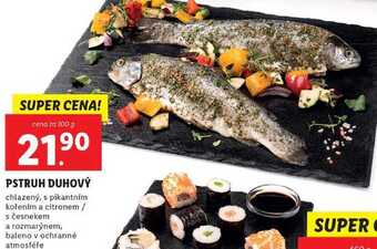 Lidl Pstruh duhový, cena za 100 g nabídka