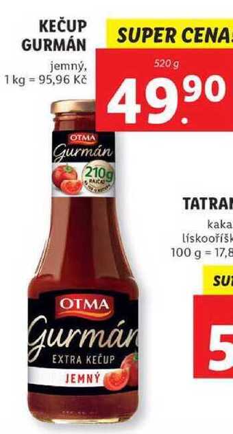 Lidl Kečup gurmán, 520 g nabídka