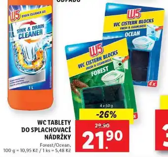 Lidl Wc tablety do splachovací nádržky, 4x 50 g nabídka