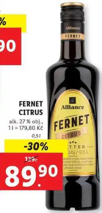 Lidl Fernet citrus, 0,5 l nabídka