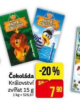 Teta Čokoláda království zvířat nabídka
