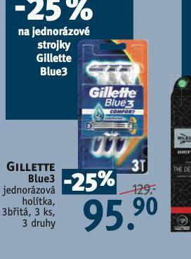 Rossmann Gillette blue3 jednorázová holítka nabídka