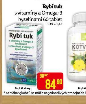 Teta Rybí tuk s vitamíny a omega 3 kyselinami nabídka