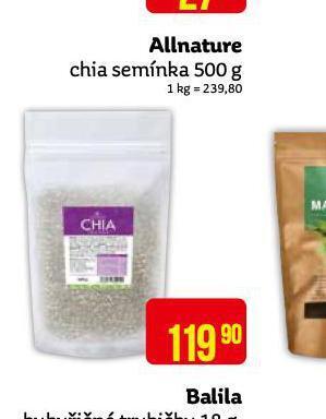 Teta Allnature chia semínka nabídka