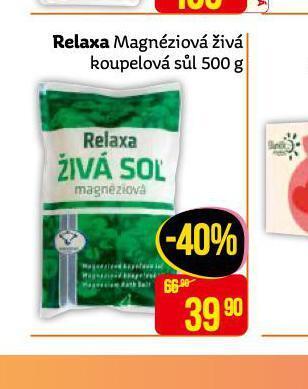 Teta Relaxa magnéziová živá koupelová sůl nabídka