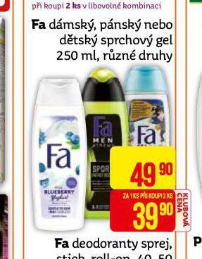 Teta Fa sprchový gel nabídka