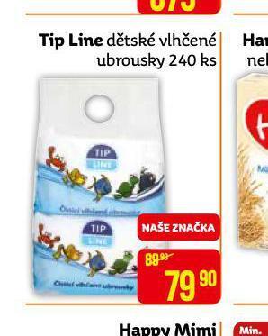 Teta Tip line dětské vlhčené ubrousky nabídka
