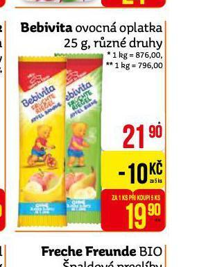 Teta Bebivita ovocná oplatka nabídka
