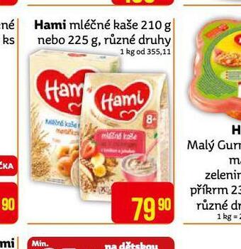 Teta Hami mléčná kaše nabídka