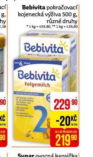 Teta Bebivita pokračovací kojenecká výživa nabídka