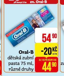 Teta Oral-b dětská zubní pasta nabídka