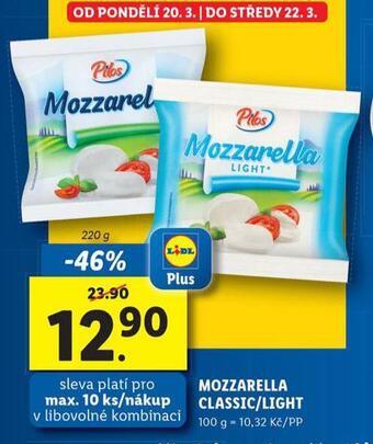 Lidl Mozzarella classic / light nabídka